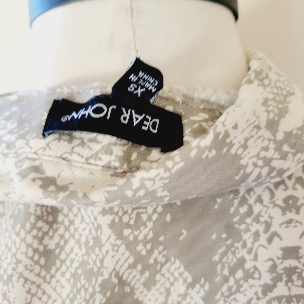 Dear John Snake Print Button Down Size Xs - image 7